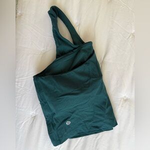 Lululemon Ribbed Nulu Asymmetrical Yoga Tank in Storm Teal size 12